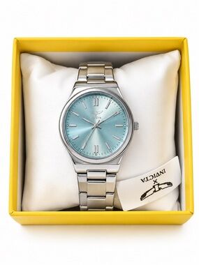 Invicta Celestial 35mm women's watch with a blue dial & a stainless steel band